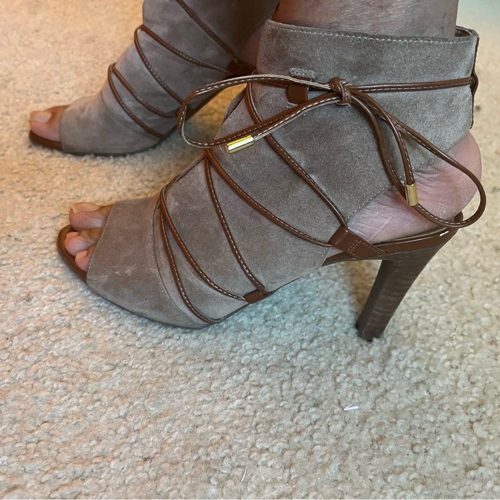 FRANCO SARTO - Suede peep-toe booties.  Wear in ALL seasons Size 8.5